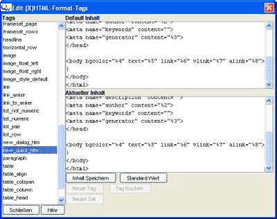 Editor-ags bearbeiten
